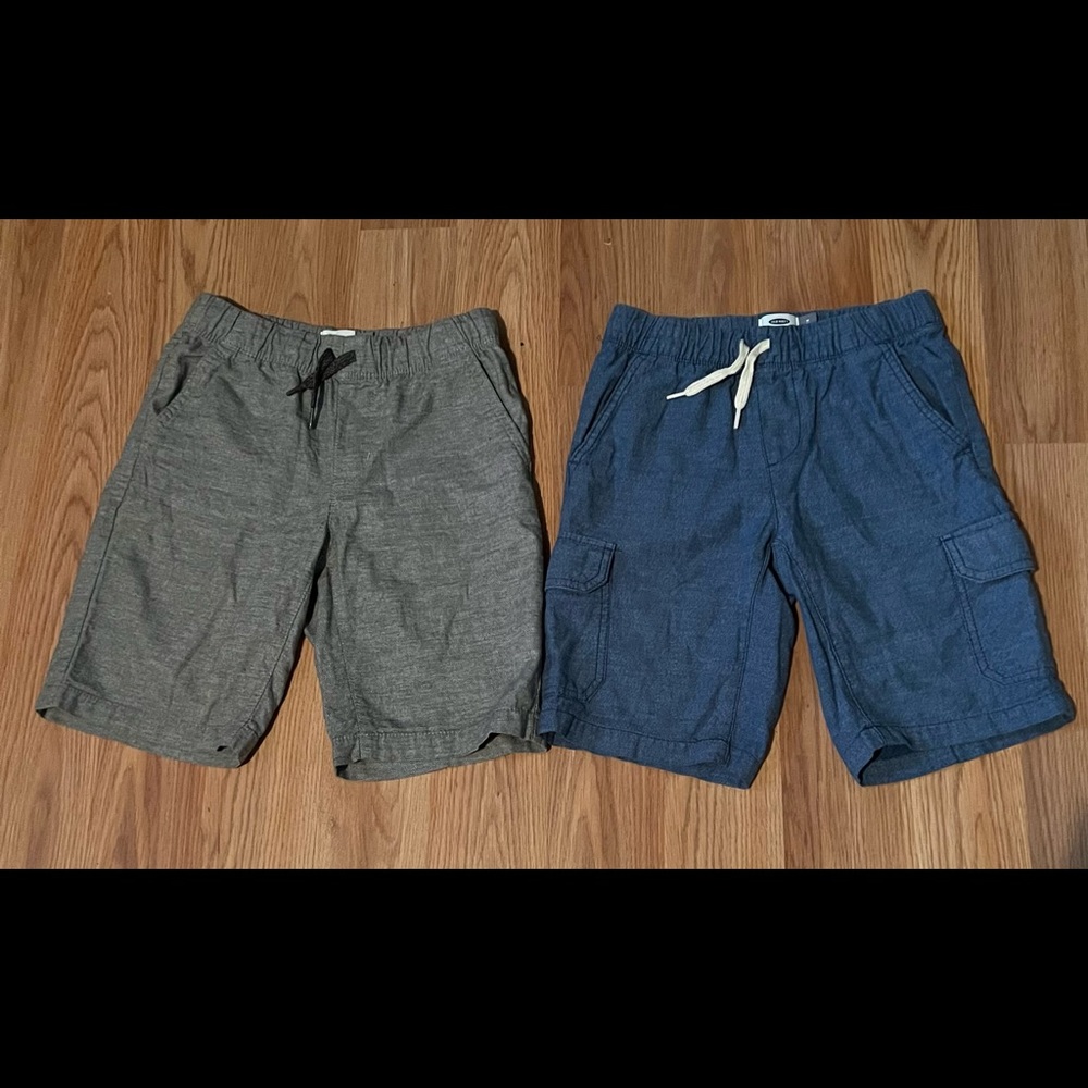 OLD NAVY BOYS Bundle  gray and blue chambray casual shorts